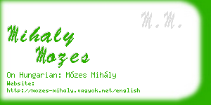 mihaly mozes business card
